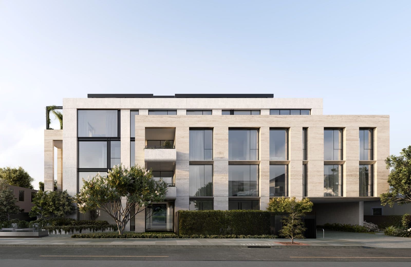 How a modern facade stays warm and welcoming